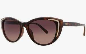 Guess GU7548 Tortoise Shell Cat-Eye Sunglasses w/ Crystal Accents- NWT- MSRP $55